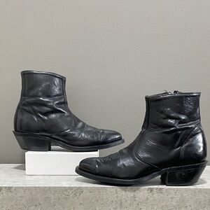 Laredo Black Leather Men's Country Western Boots Size 10EE